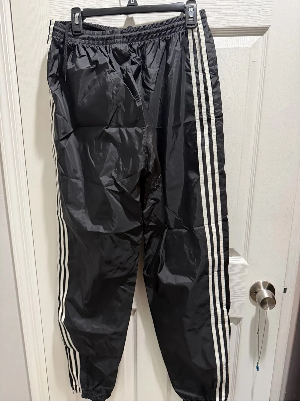 adidas Black Windbreaker Jogger Pants